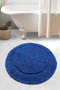 Mijölnir Wolle - 07 Alfombrilla de baño Azul oscuro 90 x 90 cm